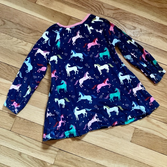 Mini Boden Girls’ Rainbow Unicorn Tunic Dress w/Pockets Size 3-4 - Picture 3 of 5